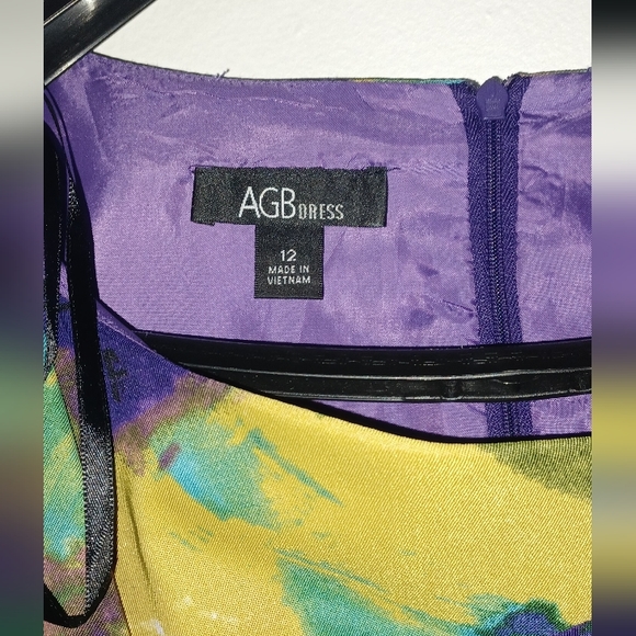 AGB Water color print party dress NWOT - Picture 5 of 6